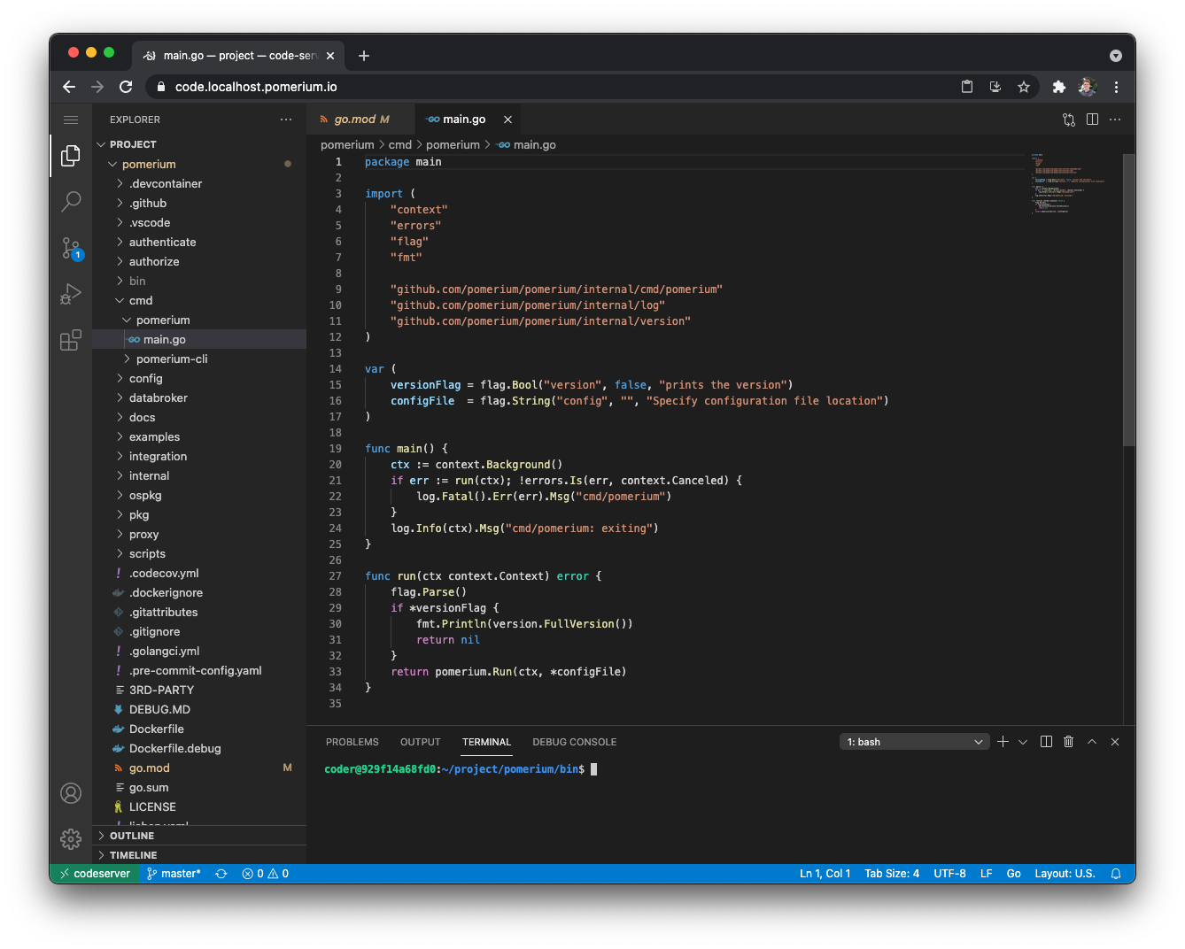 visual studio code with pomerium